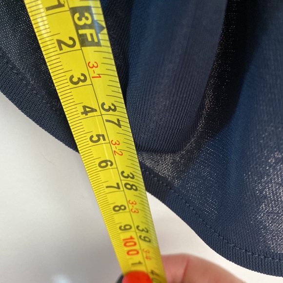 COS M/L Navy blue draped tunic 38 inches long - Picture 4 of 4